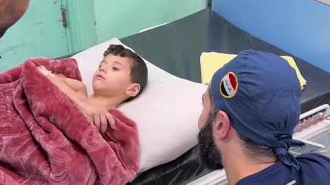 Meet Jawad, an injured young boy whose leg was saved by Dr. Tahir