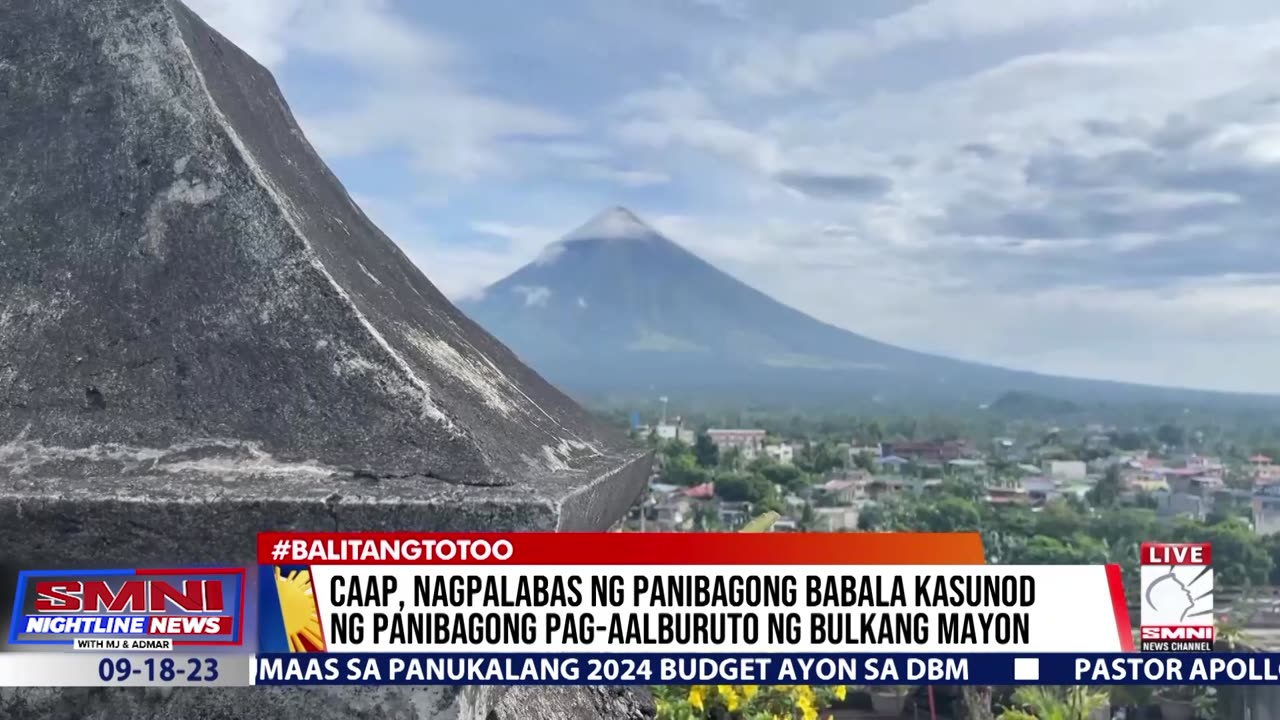 CAAP, naglabas ng panibagong babala kasunod ng panibagong pag-aalboroto ng Bulkang Mayon