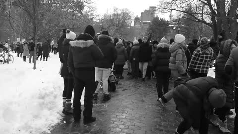 Toronto worldwide freedom gathering, January 22, 2022: Large gathering!
