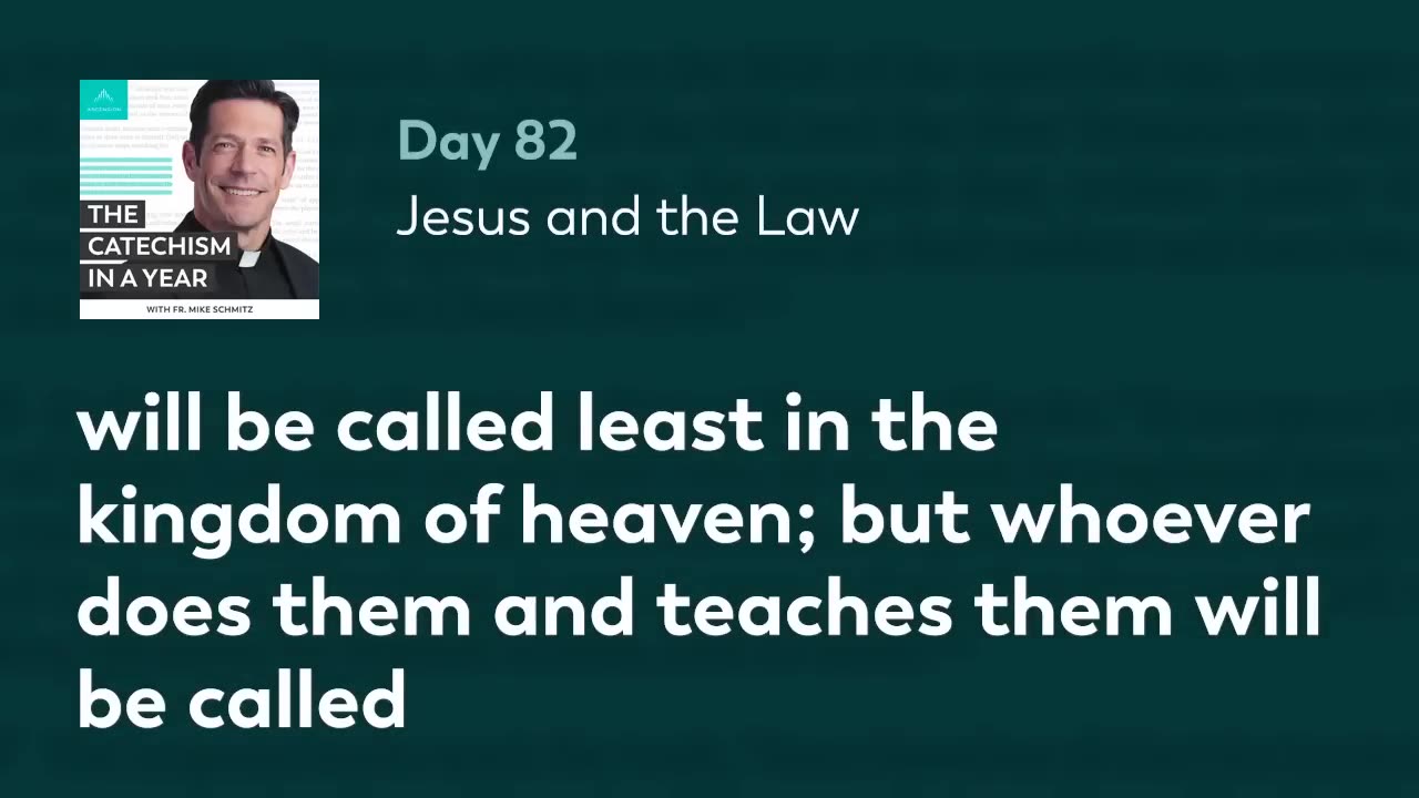 Day 82: Jesus and the Law — The Catechism in a Year (with Fr. Mike Schmitz)