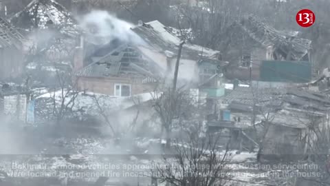 House where Russians stayed in Bakhmut was fired by a combat vehicle - a fire started in the house