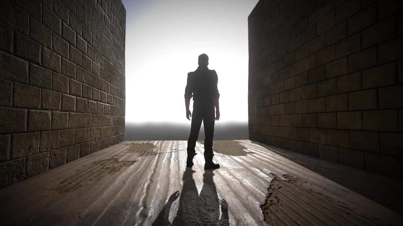 Motivated Man silhouette standing idle 3D animation [Free Stock Video Footage Clips]