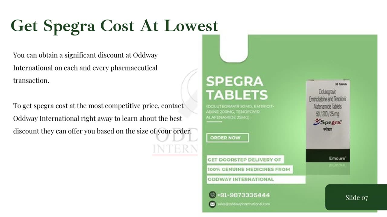 Spegra Tablet: An Anti-HIV Medicine