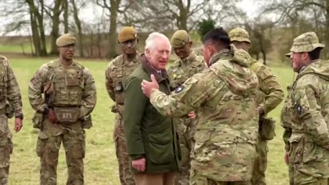 King Charles meets Ukrainian troops in the UK