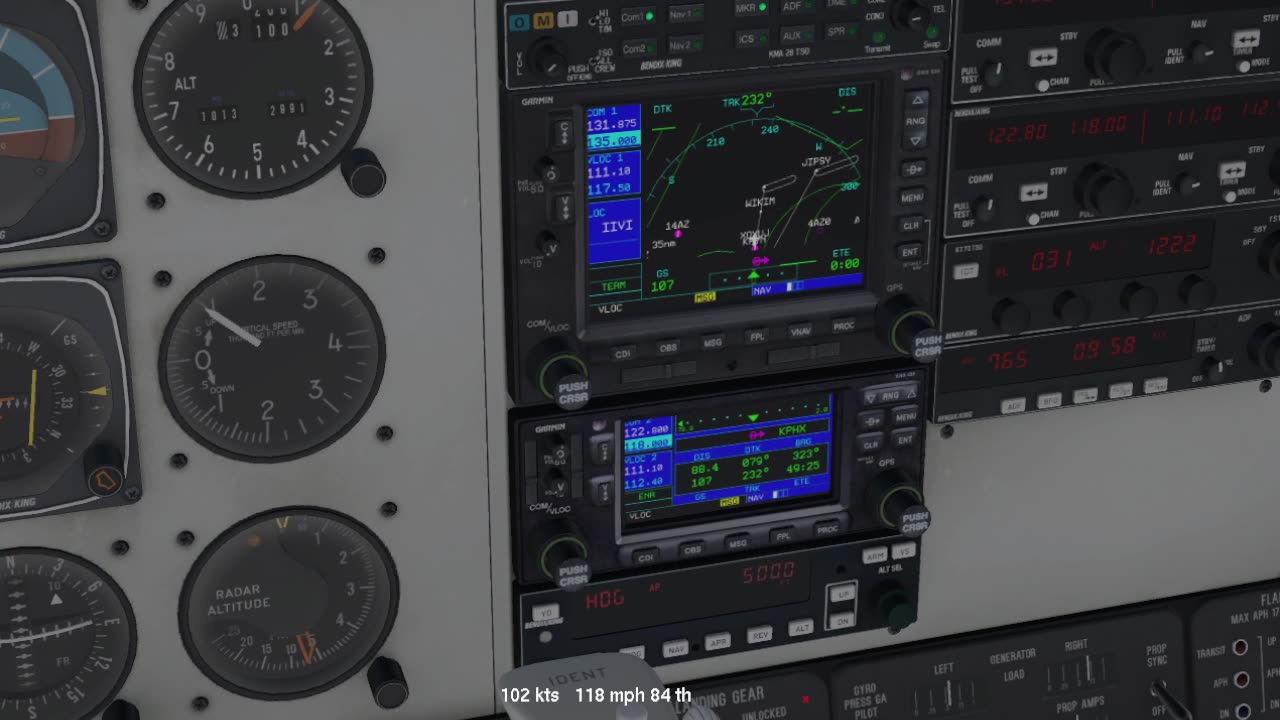 the Beechcraft Duke B60 Lycoming - Xplane 11.55 - More KRYN on ILS slopes next to Tucson