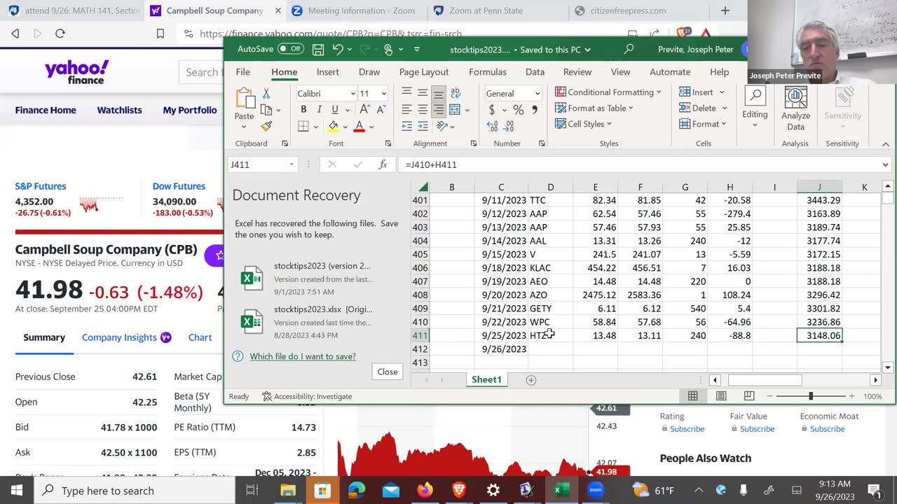 stock 9-26-2023 today's daily stock pick/tip in a minute