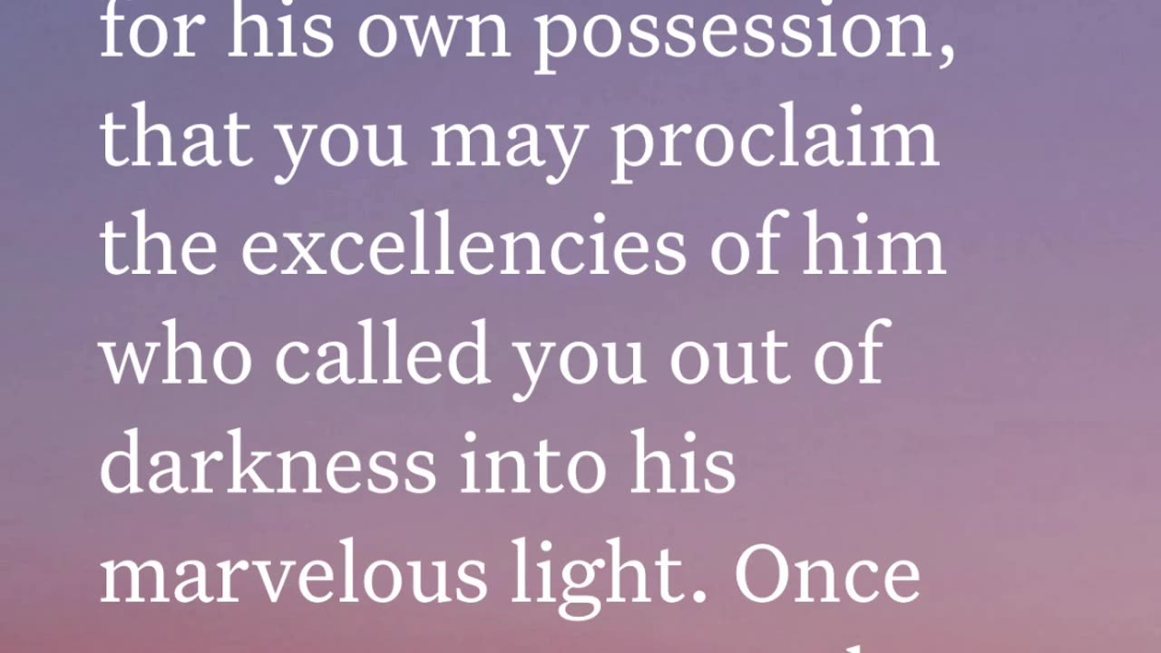 Verse- A Chosen Race; a Royal Priesthood