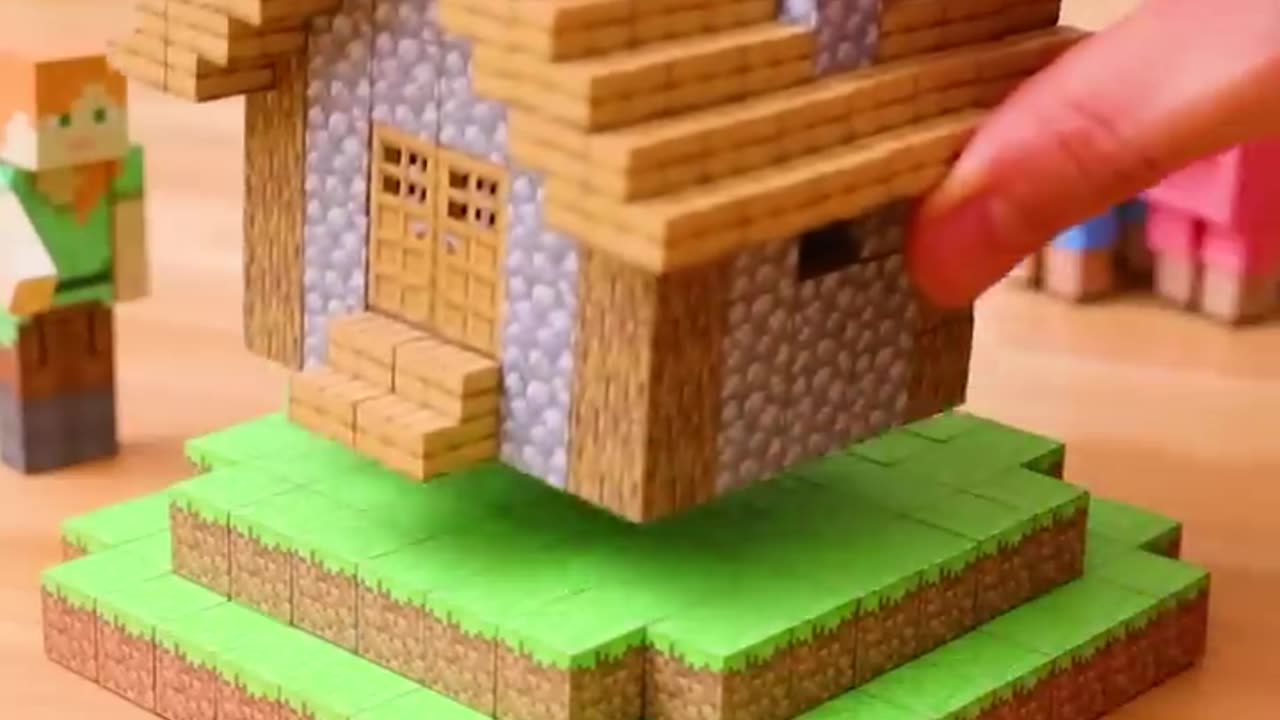 Minecraft House Magnetic Papercraft