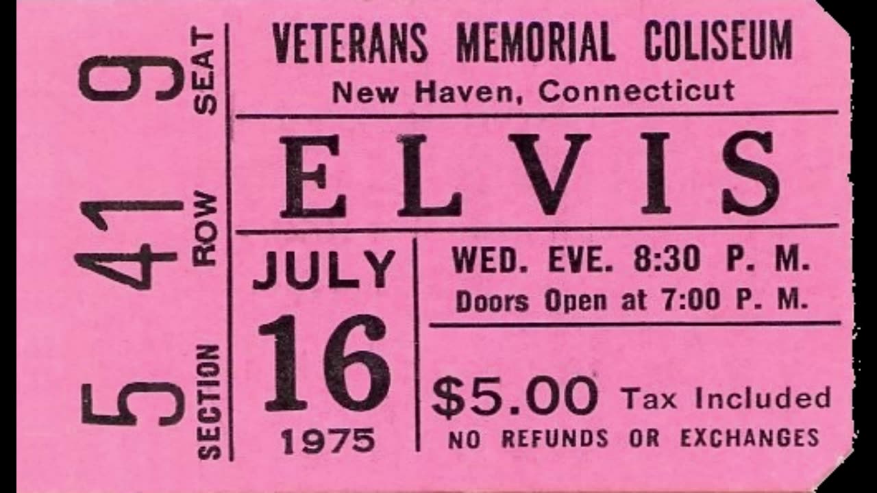 ELVIS JULY 16 1975 ED'S FIRST CONCERT