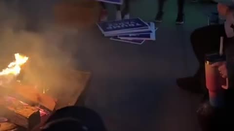 Giving out Trump signs instead of candy for Halloween