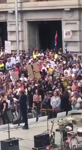 Say no to vaccine rally today in Perth city West Australia