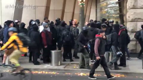 Nov 17 2018 Portland 2.2 Antifa mob attack a group of independent journalists who were walking away