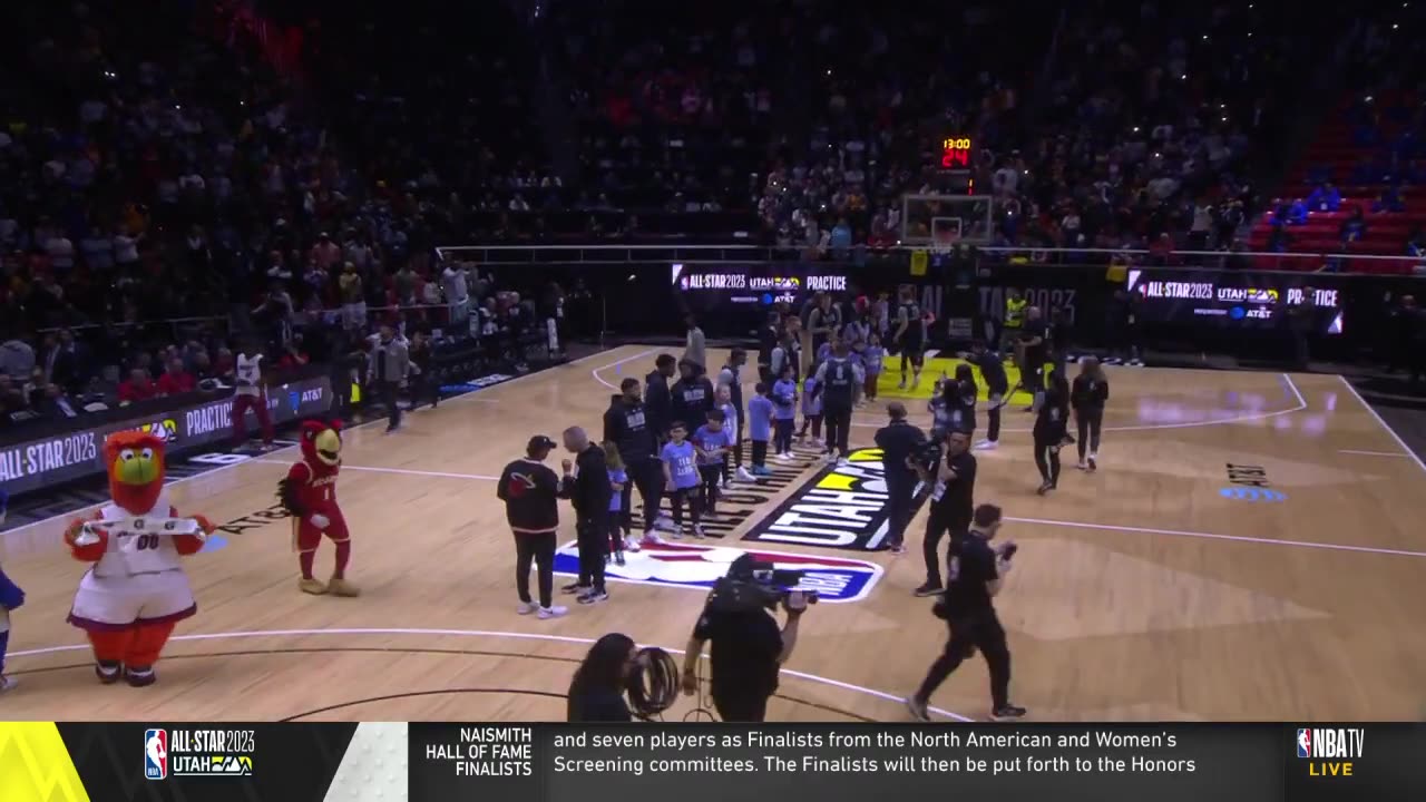 TEAM LEBRON- PLAYERS INTRODUCTION- 2023 ALL STAR PRACTICE.