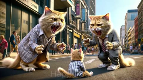 Cat couple's Fight lead to Son.....Message the end video