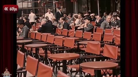 A Day in 1930s Paris _ AI Enhanced Film [4K 60fps] 1939 Film