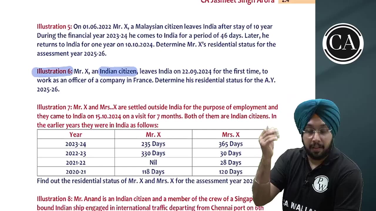 Residence and scope of total income L2