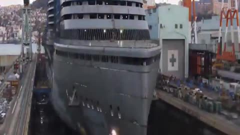 Installation of the fastest warship in the world