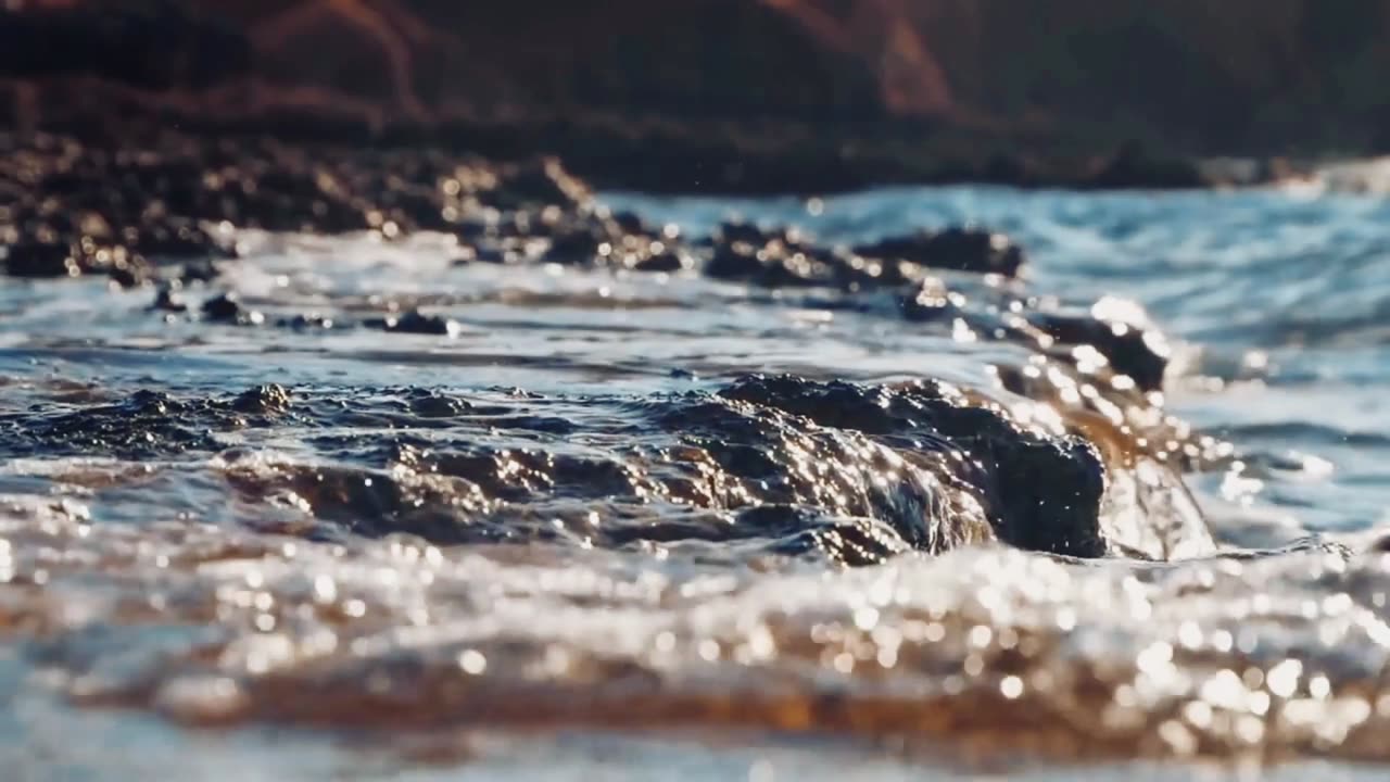 Waves Crushing Sleep Music ~ Sounds Of Ocean ~ Beach Sounds.