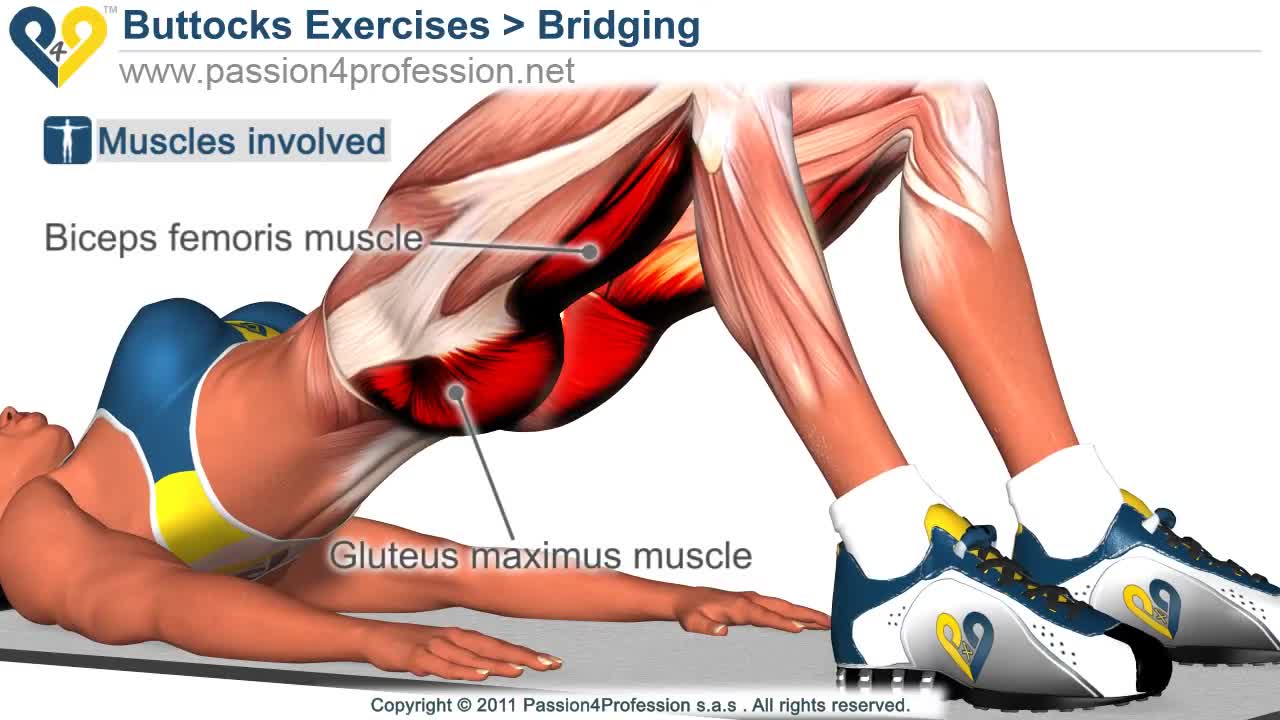 BEST Tone Buttocks exercise - Reduce buttocks and thighs with Bridging exercis