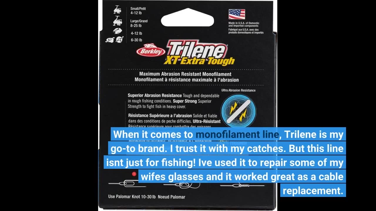 Buyer Feedback: Berkley Trilene XT Monofilament Fishing Line