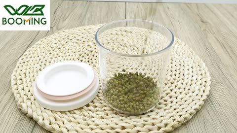 Different Color Sealed Ring Bottles Kitchen Storage Box Transparent Food Canister Keep Fresh