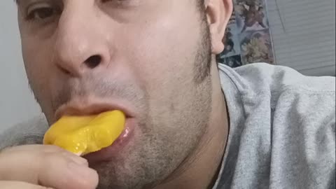 Eating a mango 🥭 popsicle