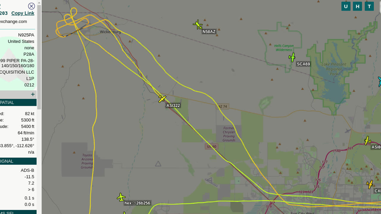 N925PA gang stalking US60 - June 8th 2023
