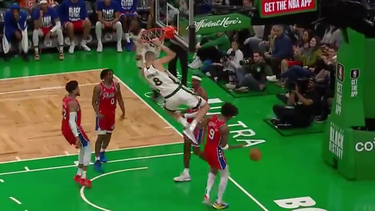 NBA | Porzingis BLASTS with two DRUNKS in a ROW! Philadelphia vs. Boston