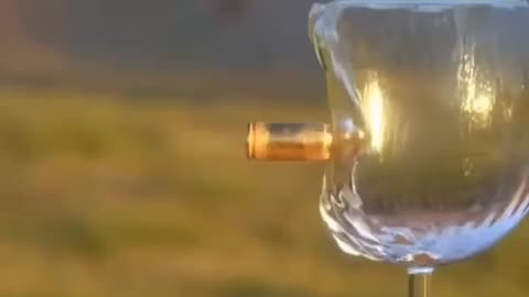 a bullet can't go through a glass