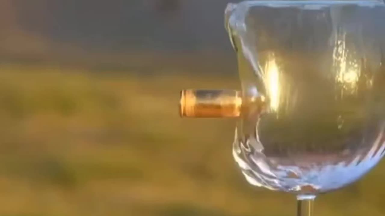 a bullet can't go through a glass