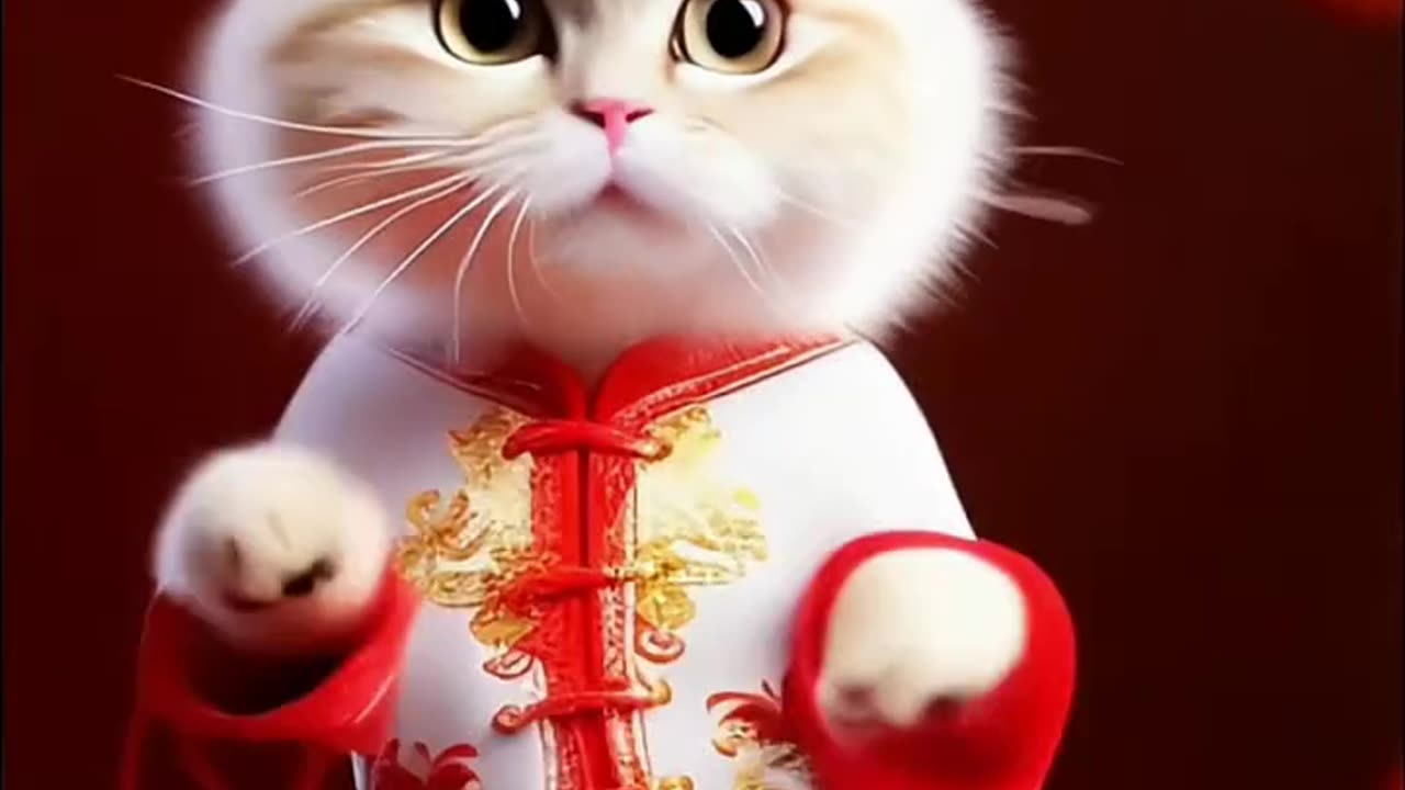 Qute cat dancing video