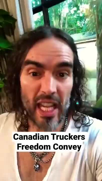 Russell Brand voices support for Canadian truckers