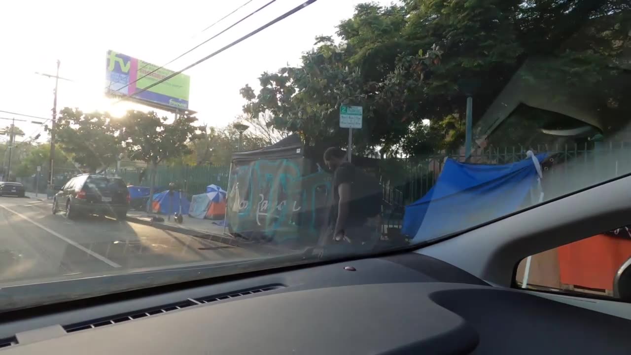 The sad reality in Hollywood behind the main road and all over Los Angeles