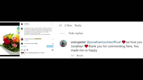 Jonathan Roumie answers to my video wishing him Happy Birthday-Makes me very happy indeed!