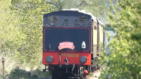 The Wealden Pullman Arrives Into Bodiam, UK April 2022