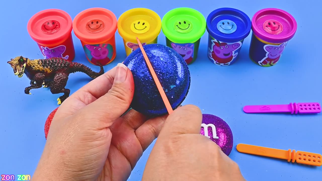 Satisfying Video | How To Make Ice Cream Glitter from M&M Candy Cutting ASMR