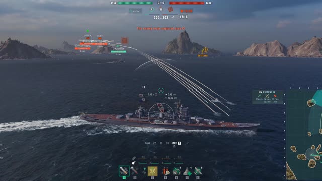 World of Warships: Zao Incoming Fire Dodging