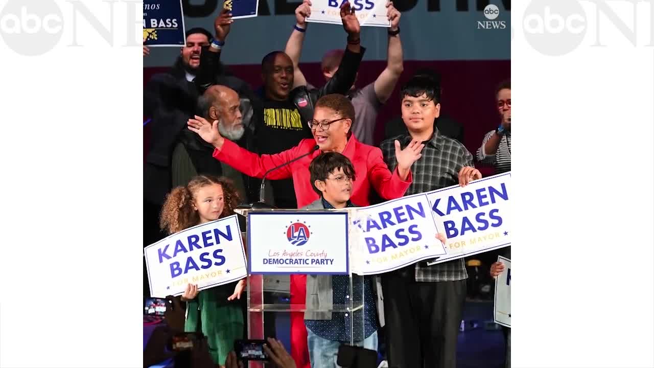 Karen Bass makes history, will be 1st Black woman to serve as mayor of Los Angeles