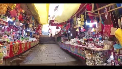 Person Shows Prominent Tourist Shrine In Kashmir, India