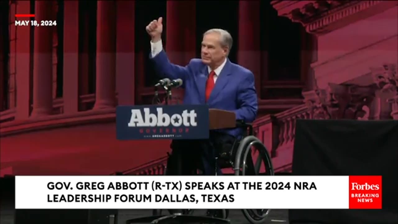 BREAKING NEWS: Greg Abbott Issues Blunt Warning To Biden About Second Amendment Rights At NRA Forum