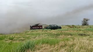 Video Allegedly Shows Ukrainian Pickup with a B8M-1 Rocket