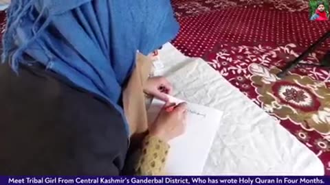 Meet Tribal Girl From Central Kashmir's Ganderbal District, Who has wrote Holy Quran In Four Months.