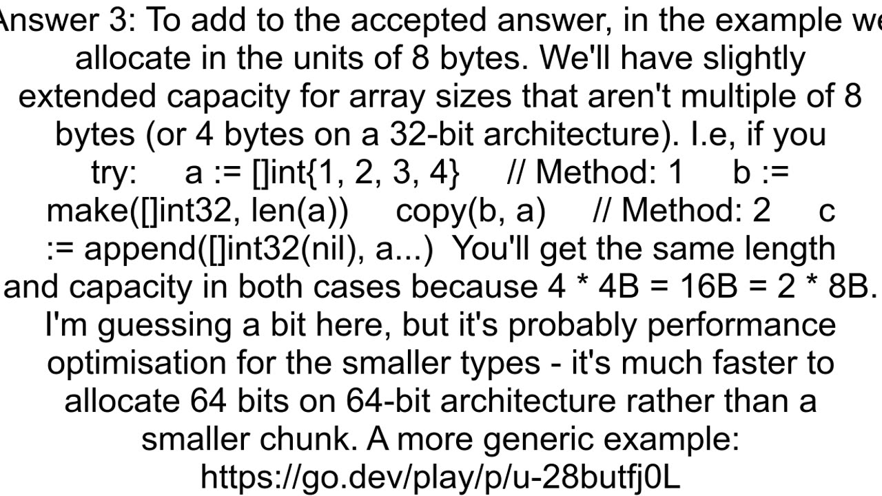 Is it equivalent use quotcopyquot or quotappendquot slice type in golang