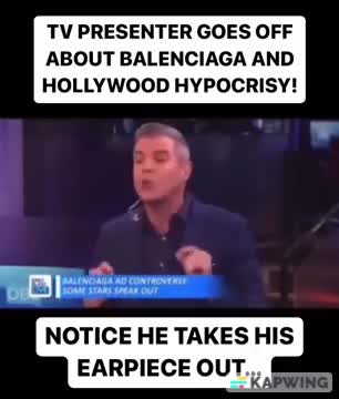 TV Presenter Goes Off About Balenciaga and Hollywood Hypocrisy