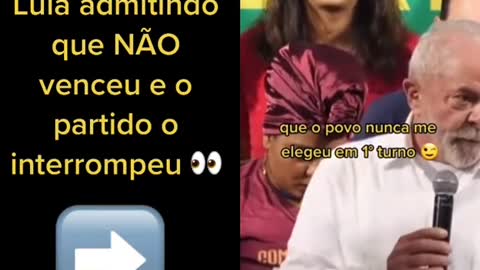 Lula admite que não venceu no primeiro turno