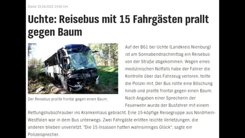 Verkehrsunfälle durch medizinische Notfälle in den letzten 9 Tagen / Notfall am Steuer / Unfall