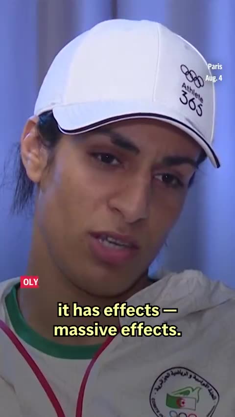 Algerian boxer Imane Khelif called for an end to bullying athletes online