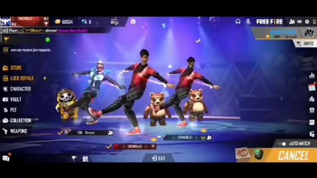 Freefire emote Dance