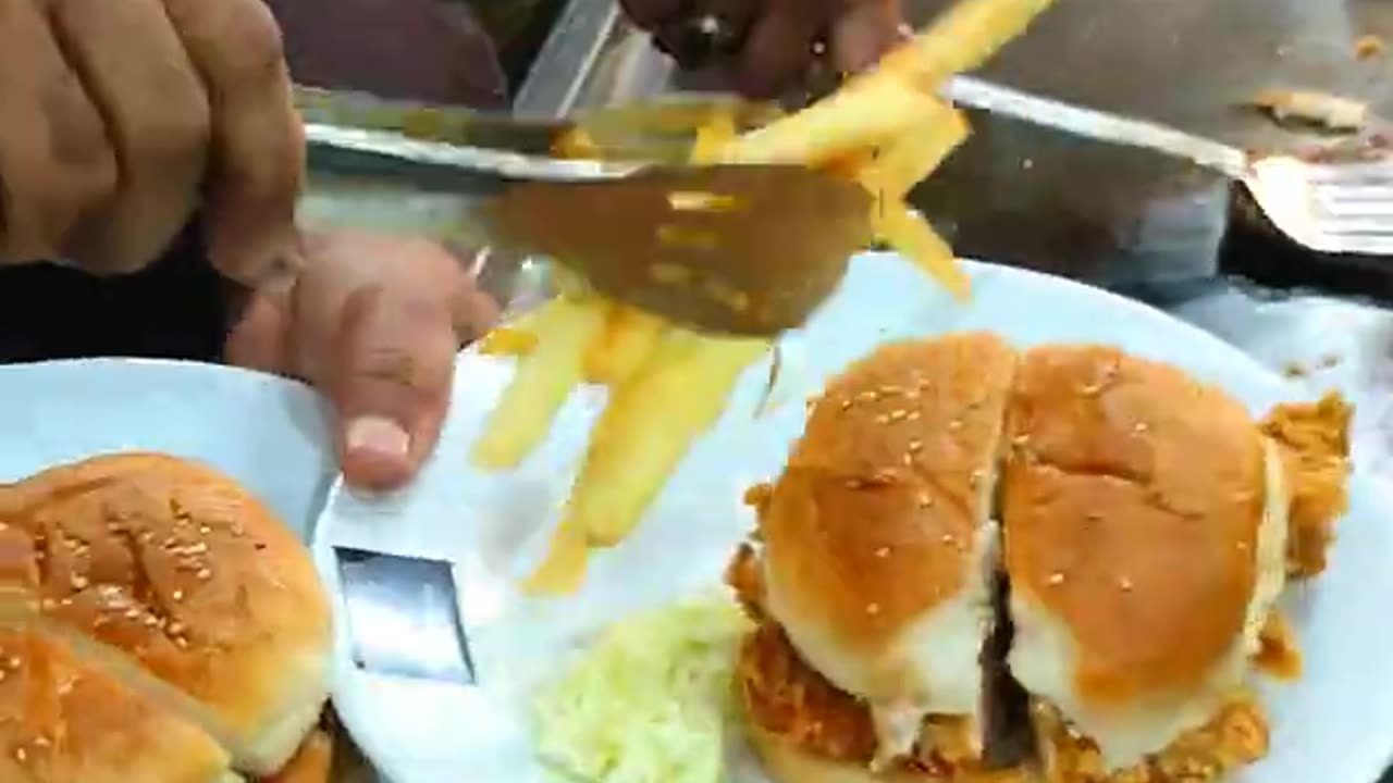 Best Burger in The World | Zinger Burger Recipe | Street Food | Burger Restaurant #shorts