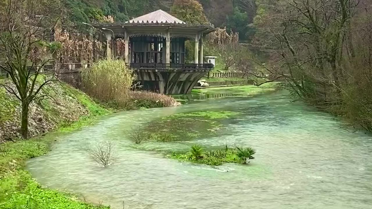 Serene Waterfall Oasis in the Heart of Asia